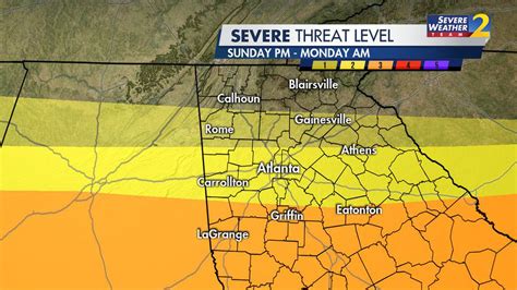 Atlanta Weather Severe Storms Possible Sunday Wsb Tv Channel 2 Atlanta