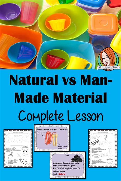 Natural Vs Man Made Materials Science Lessons Lesson Content Area