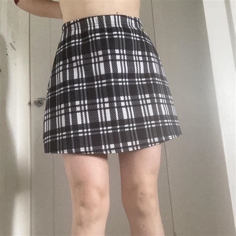 boohoo aline plaid skirt uk size 8 never worn so depop