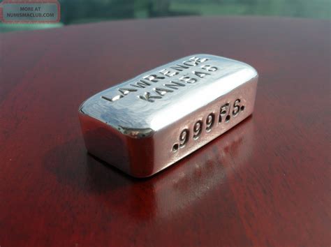 999 Fine Silver Hand Poured Ingot 94 5g 3 03 Troy Ounces 999 Solid
