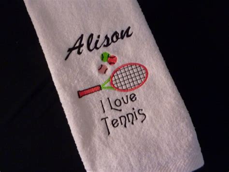 Items Similar To Personalized Tennis Towel Custom Tennis Towel Tennis