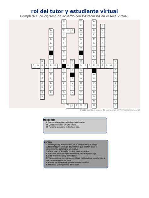 Crucigrama Resuelto Pdf Aprendizaje Modificación De Comportamiento