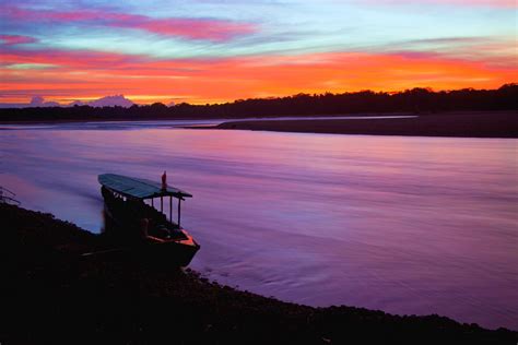 Sunset On The Amazon River
