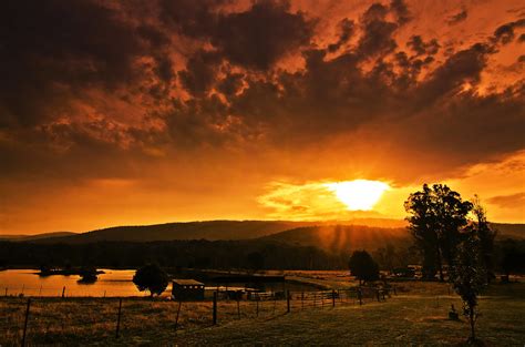 Sunset Over Farmland John Flickr