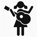 Singer Icon Activity Silhouette Icons Woman Profession