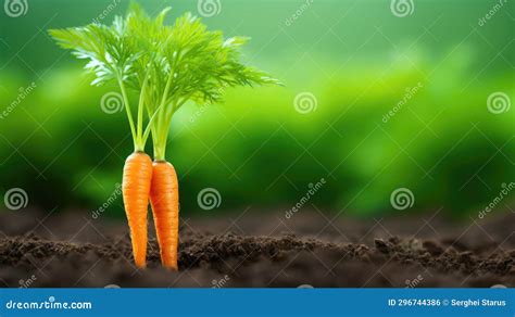 Carrots Growing In The Soil Ai Stock Photo Image Of Closeup Nature