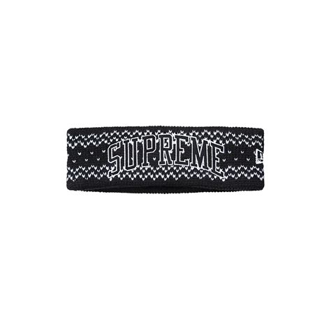 Supreme New Era Arc Logo Headband Black Fw17 Tbd Klekt