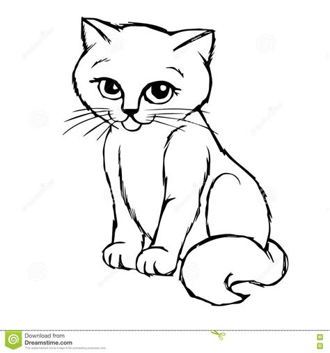 For all of my mother's day related drawings and crafts, check into my mother's. Mão de Cat Kitten tirada ilustração do vetor. Ilustração ...