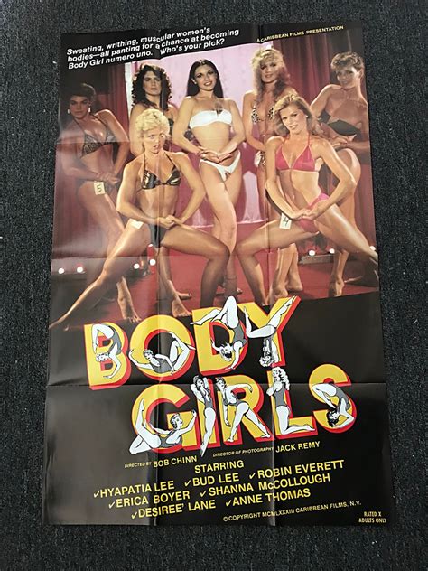 NOS 1983 Body Girls Hyapatia Lee X Rated Movie Poster PLUS FREE Press