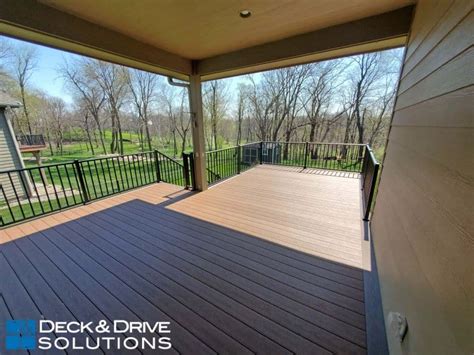 Timbertech Brown Oak And Rustic Elm Deck And Drive Solutions Iowa