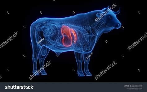 3d Rendered Medical Illustration Cow Anatomy Stock Illustration