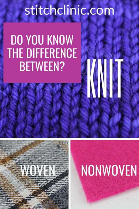 What Are The Differences Between Knit Woven And Nonwoven Fabrics
