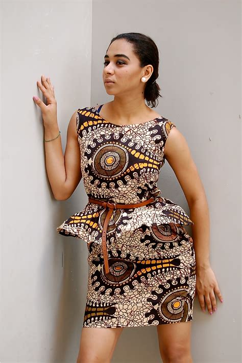 Peplum Kitenge Dress Designed By Kiki Beauty Fashion Design