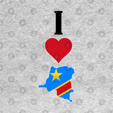 I Love Congo Vertical I Heart Country Flag Map I Love Congo T Shirt