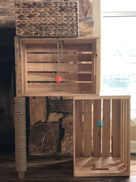Diy Cat Tower With Crates Small Cats