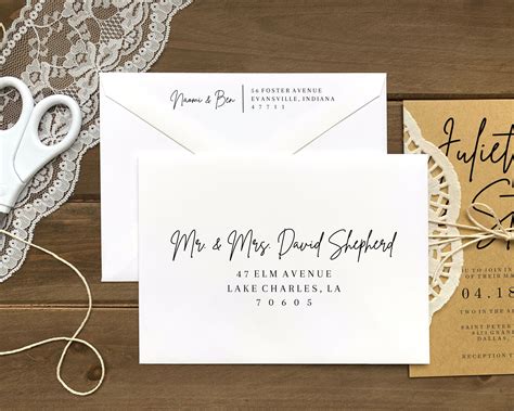 Editable Wedding Address Labels For Diy Invitations