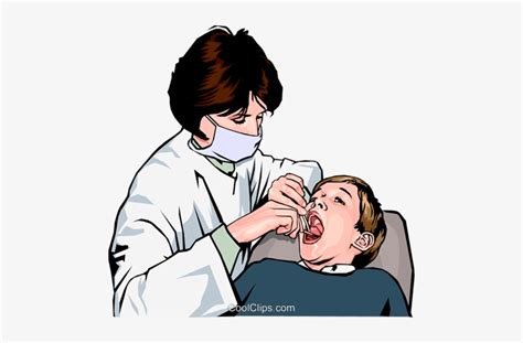 Boy At Dentist Royalty Free Vector Clip Art Illustration Animated