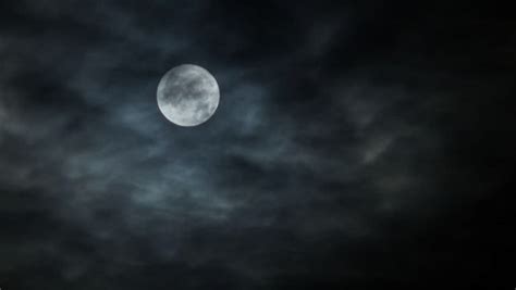 Full Moon Night Sky Moon Time Lapse Moon Light Clouds