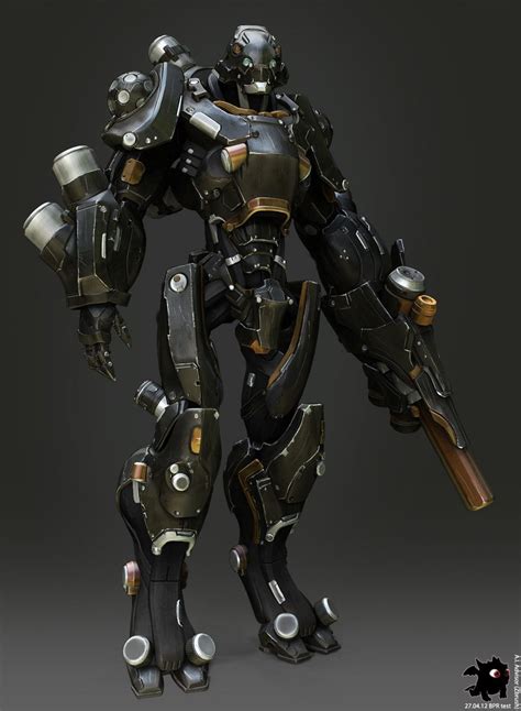 Zbrush Robot Alexander Podvisotskiy Robot Concept Art Armor