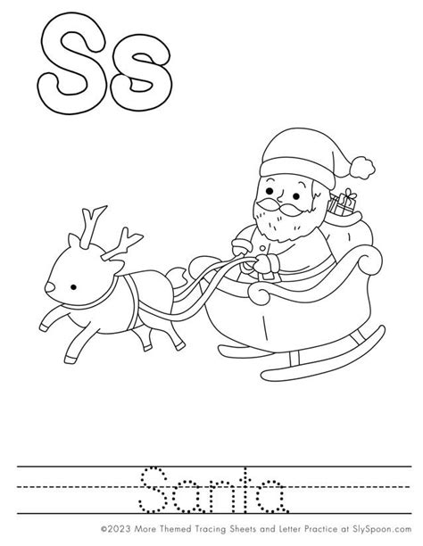 Joyful Learning Free Printable Christmas Themed Letter S Worksheets