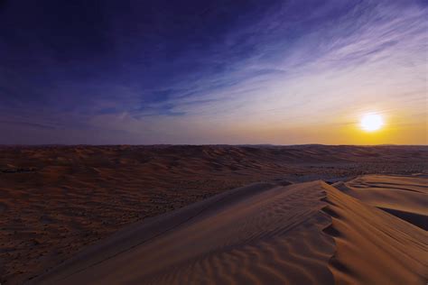 Desert Sunset Sand Landscapes Nature Dunes Sky Clouds Sun Beauty Wallpapers Hd