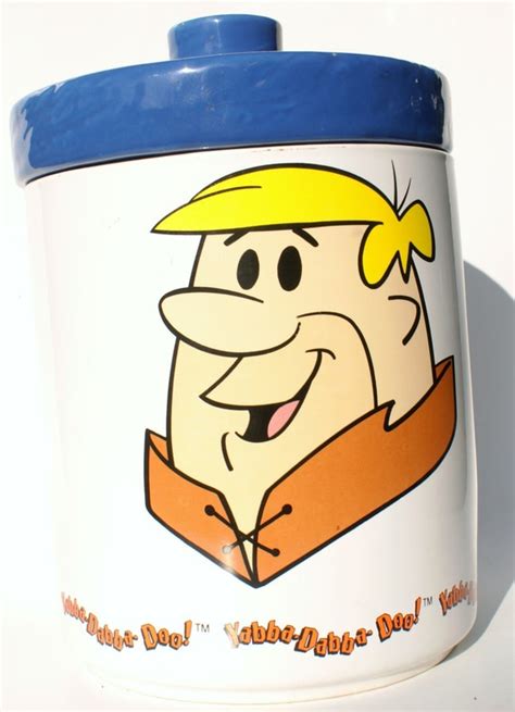 Vintage Cookie Jar Flintstones Barney Rubble Cartoon
