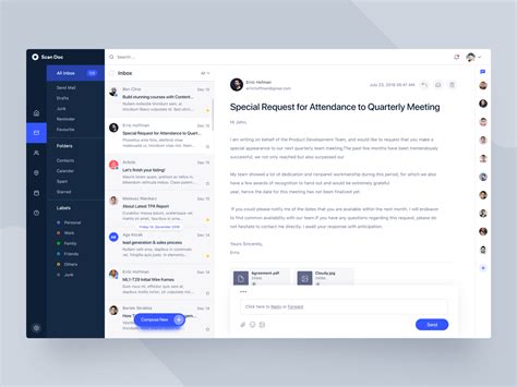 Email Client Ui Exploration By Vishnu Ccj On Dribbble