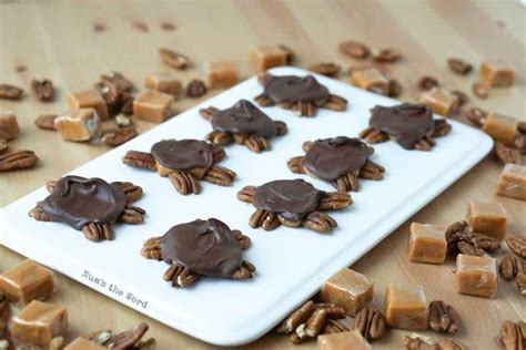 Use parchment paper or a silicone baking mat to line a large baking sheet. How To Make Turtles With Kraft Caramel Candy / Pecan Turtles Num S The Word : Today, kraft ...