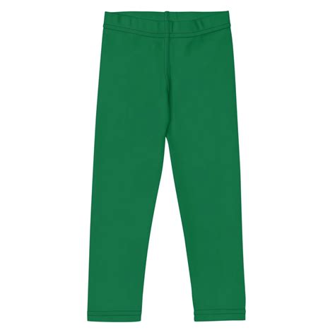 Green Solid Color Kids Leggings Premium Fashion Tights For Boys