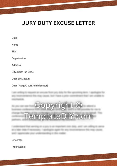 Jury Duty Excuse Letter Sample with Examples in Pdf & Word in 2023