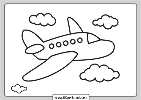 Airplane Sketch Coloring Page