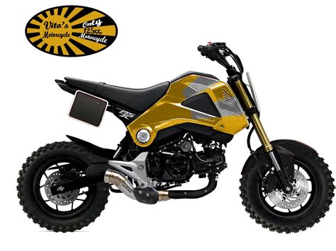 Honda cm125 custom motorcycle with triumph t120 exhaust pipe fitted.nice! Honda Grom MX | Honda grom, Honda msx 125, Honda bikes