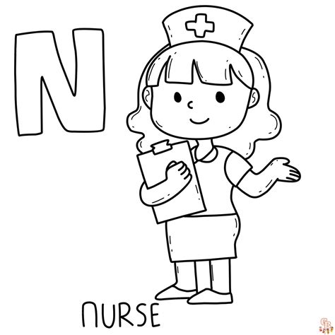 Genießen Sie kostenlose Krankenschwester Ausmalbilder für Kinder GBcoloring