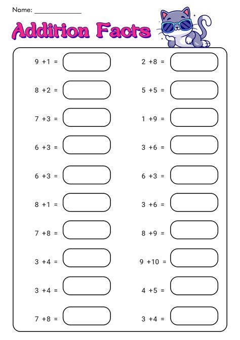 First Grade Addition Subtraction Timed Test First Grade Grade 1