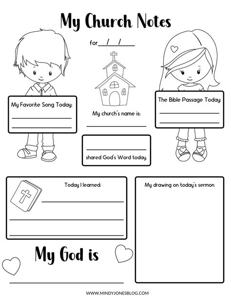 Free Printable Sermon Notes For Kids All Ages Bible Lessons For