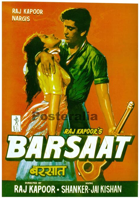 classic bollywood film poster barsaat iconic and path breaking film released in the 1960 s