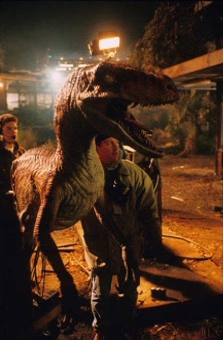 The Lost World Jurassic Park Animatronic Velociraptor On Set Jurassic Park Trilogy Jurassic