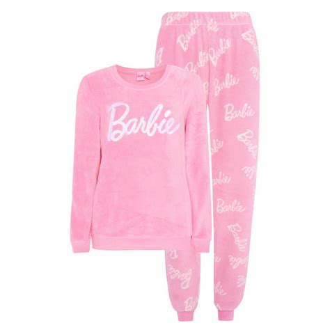 Primark Cosy Pink Barbie Pyjamas 2pc Pyjamas Womens Pajamas Women