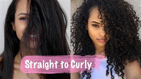 Remember, harsh rubbing will push the hair fingernail skin upwards which makes frizz. How to: Straight To Curly Routine (Zero Damage) - YouTube