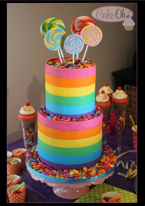 Rainbow Lollipop Cake Lollipop Cake Rainbow Cake Cake