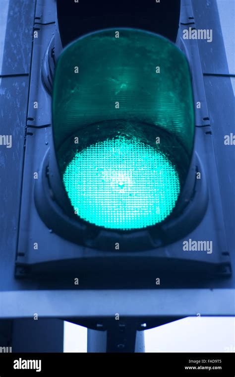 Green Man Go Road Traffic Light Sign Stock Photo Alamy