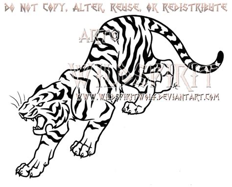 Fierce Prowling Tiger Design By Wildspiritwolf On Deviantart