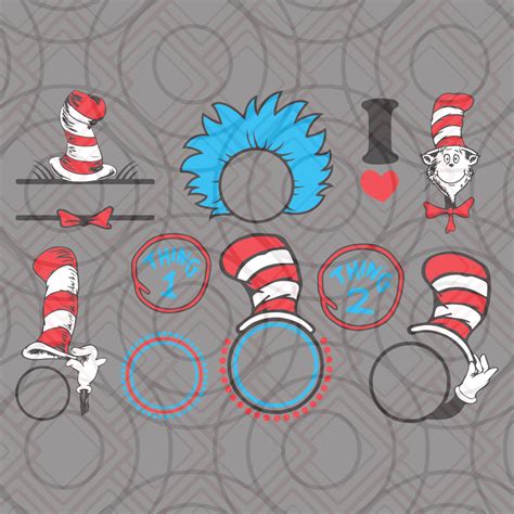 Download Dr seuss svg, Dr Seuss bundle svg, Dr seuss, Dr seuss png, one fish svg, two fish svg, Thing 1 ...