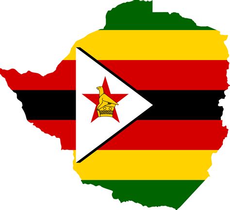 Clipart Zimbabwe Flag Map