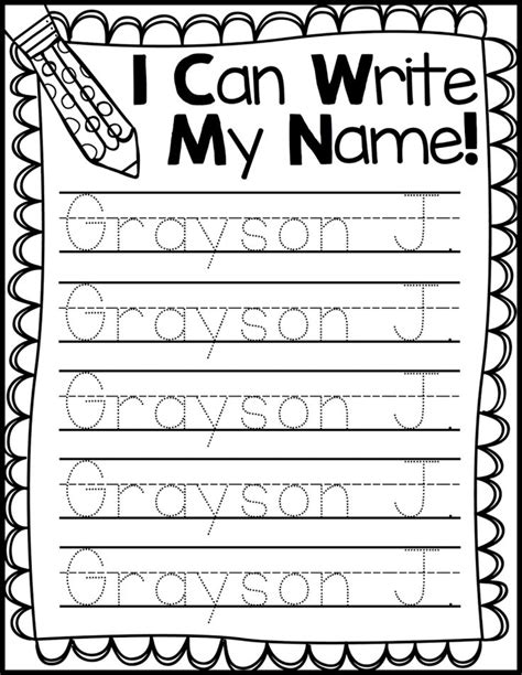 Use this free customizable worksheet for preschoolers and kindergarten kids to practice writing their name. Handwriting practice, Handwriting and Name writing ...