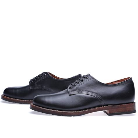 Low profile lugged sole (not highly visible from the top and sides). Red Wing 9043 Beckman Oxford Black Featherstone | END.