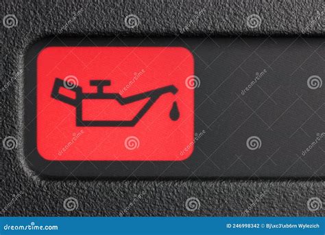 Oil Pressure Warning Light Stock Photo Image Of Icon 246998342