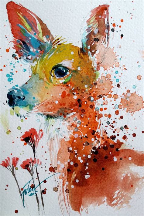 Colorful Splashed Watercolor Animals Paintings Fubiz Media Watercolor
