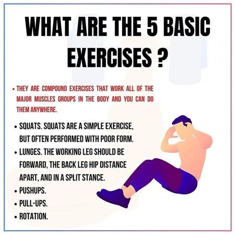 What Are The 5 Basic Exercises Gym Directions Gym Workout Tips Dumbbell Workout At Home