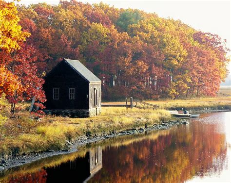 Autumn Boathouse Photograph By Elaine Franklin Fine Art America